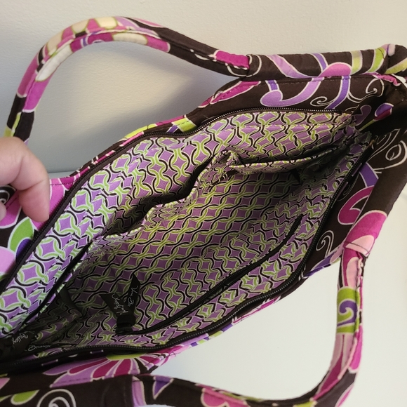 Vera Bradley Purple Punch Satchel Bag - retired pattern - Picture 5 of 14